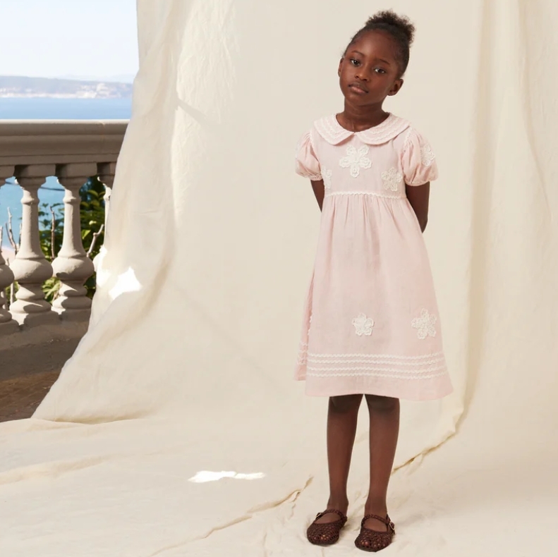 Bebe Organic 小花波浪邊泡泡袖洋裝 Lucy Dress - SS26 Zigzag Dream