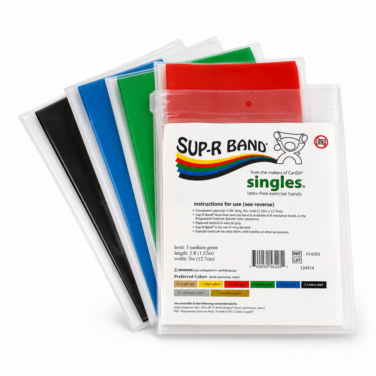 CanDo SUP-R BAND 阻力訓練帶｜復康拉力帶｜物理治療 / 健身訓練（8級阻力）