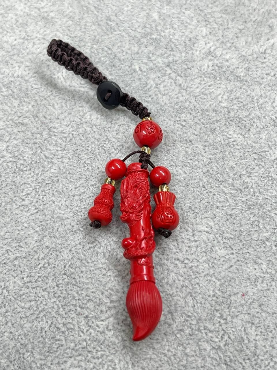 [S] GEMZ & CO CINN CINNABAR WEN CHANG STUDY BRUSH BAG CHARM, C115 (C115)