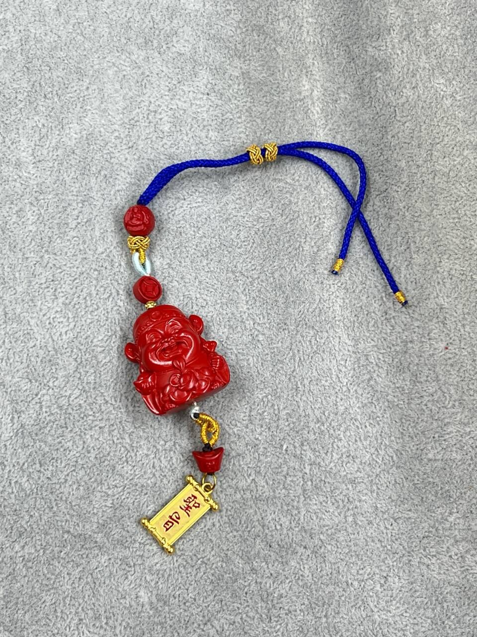 [S] GEMZ & CO CINN CINNABAR CAI SHEN YE BAG CHARM, C117 (C117)