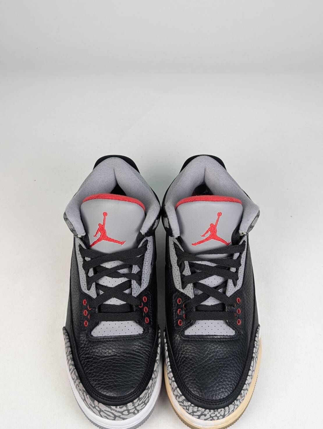 微瑕疵-左右腳後跟LOGO泛黃左腳鞋頭鞋底泛黃 854262-001 M8 Air Jordan 3 Retro OG "Black Cement" 黑水泥 男款