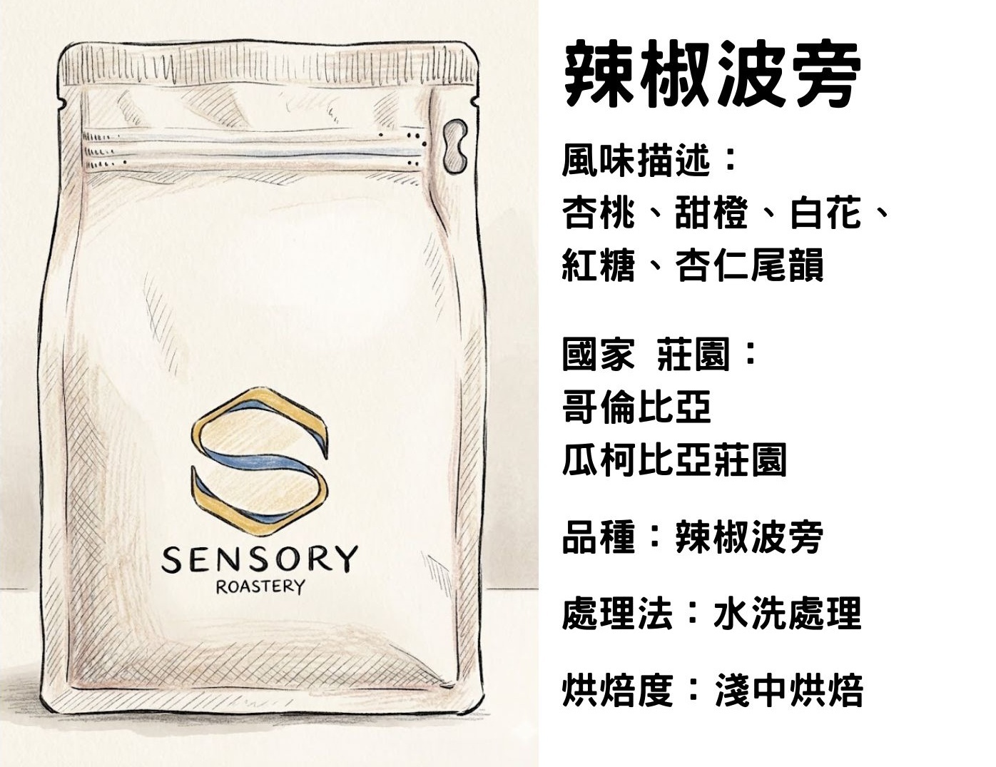 辣椒波旁｜哥倫比亞｜淺焙｜水洗｜辣椒波旁