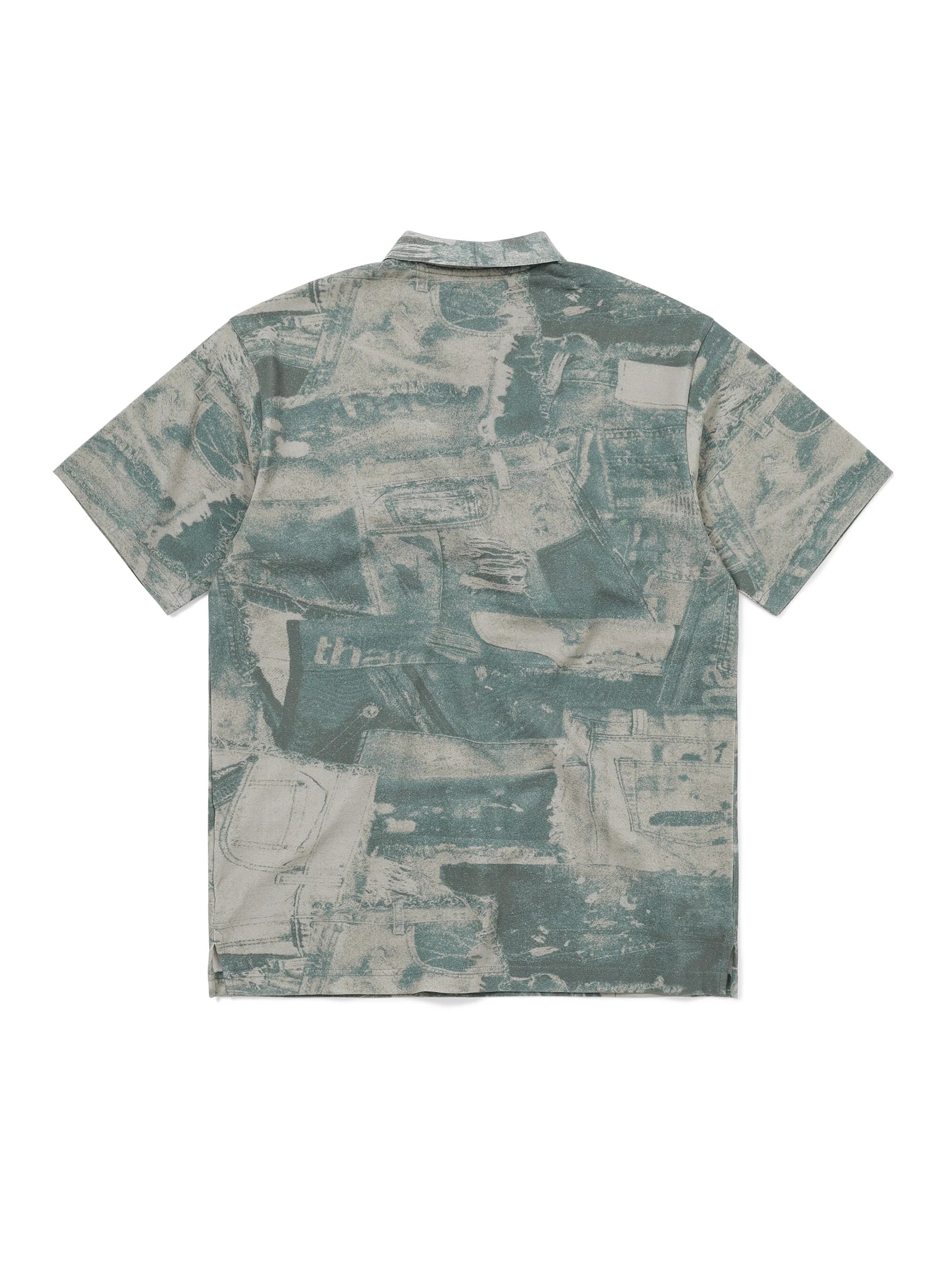 -(E2b01)-THISISNEVERTHAT T-LOGO S/S JERSEY POLO 短袖 POLO衫 刺繡LOGO 牛仔拼接/黑色-TN261TTSPS01