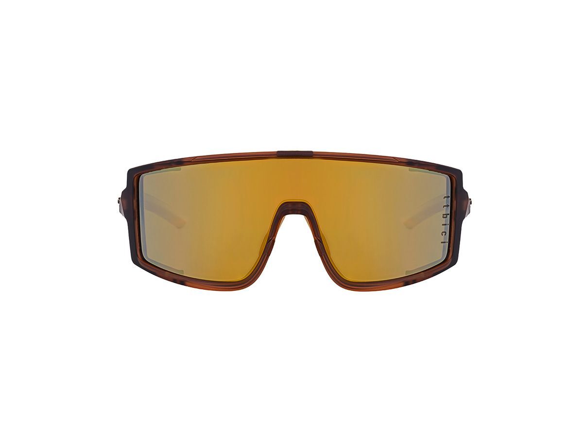 E-1 Cycling Sunglasses 騎行運動眼鏡 / 霧棕色+鏡面金鏡片 (CAT3)