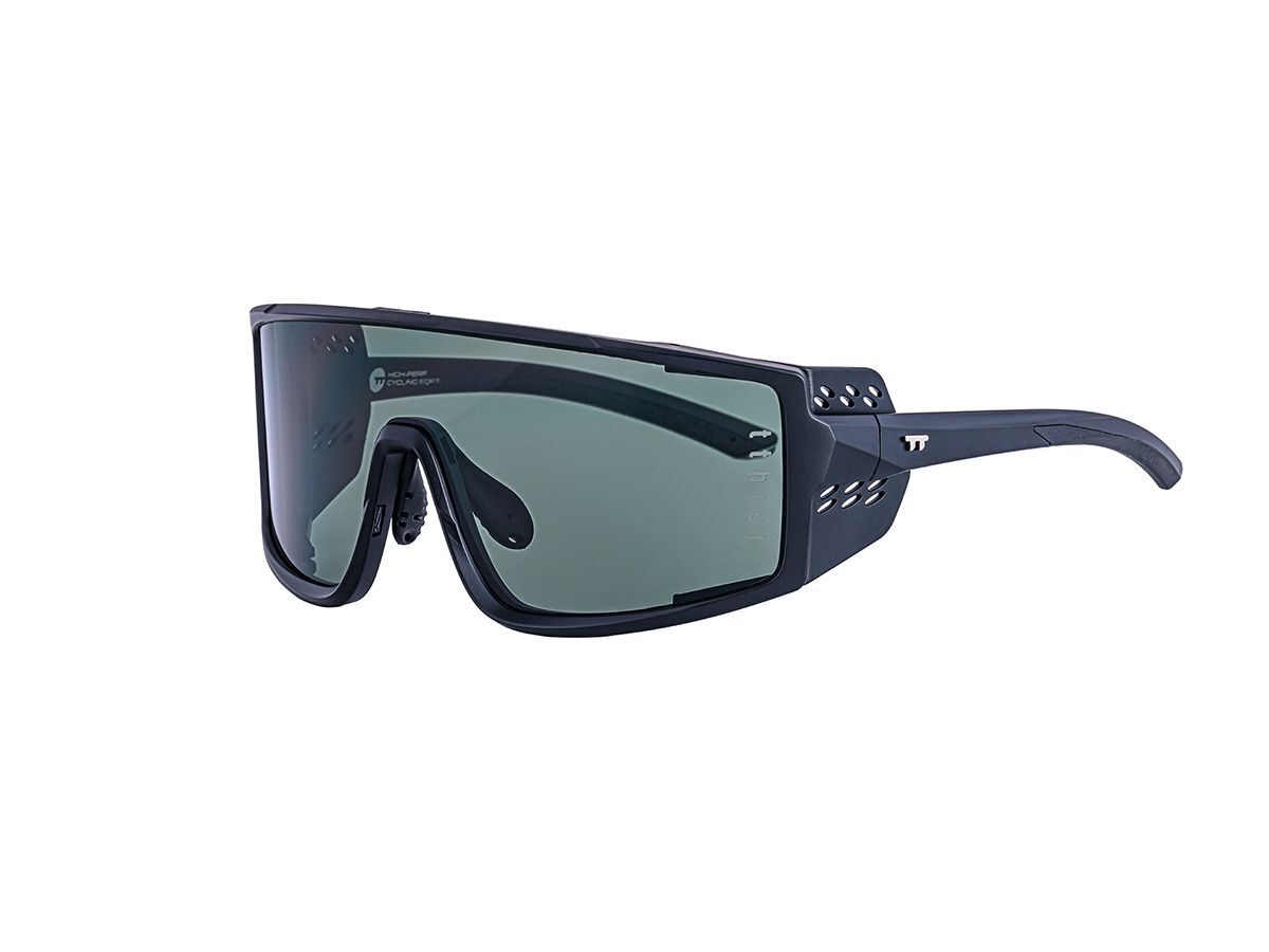 E-1 Cycling Sunglasses 騎行運動眼鏡 / 純黑色+綠鏡片 (CAT3)