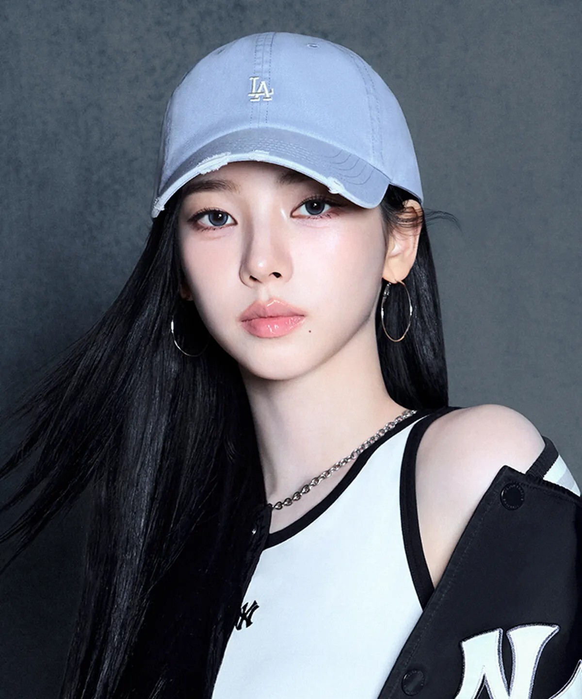 【OWN】MLB Korea 帽子 刺繡 小LOGO 刷破 老帽 鴨舌帽 棒球帽 Karina TWS 同款 NY LA B 洋基 藍色 粉色 卡其