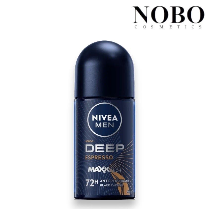 Nivea - Deep Espresso Maxxtech 72小時男士止汗爽身滾珠[黑色碳技術] 50ml (平行進口)