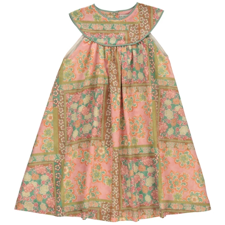 Bebe Organic 復古花卉圖騰無袖洋裝 Claire Dress - SS26 Floral Patchwork