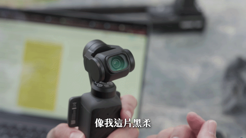 濾鏡終於可以在安裝著的情況收回雲台了，希望大疆往後也多多兼顧這樣的細節（GIF動態展示團隊實測畫面）