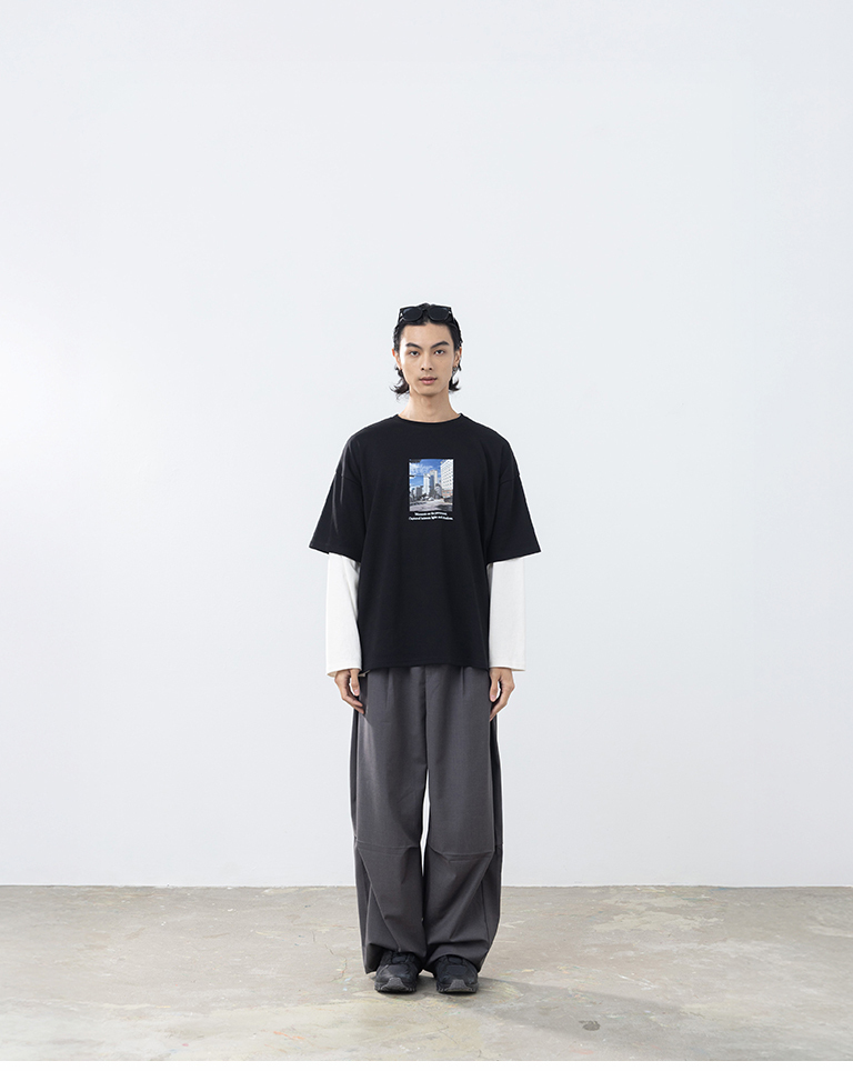 Men's City Print Casual Short-Sleeve Top  S/M/L/XL【01190338】in stock+pre-order