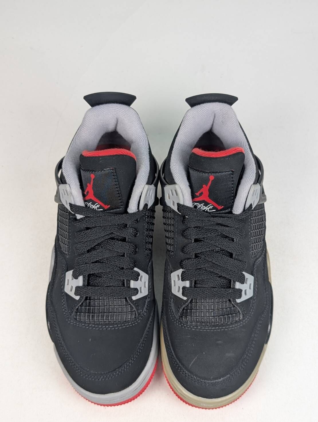 微瑕疵-左腳鞋頭中底鞋底泛黃 408452-060 4.5Y Air Jordan 4 Bred GS 黑紅 女鞋 大童鞋