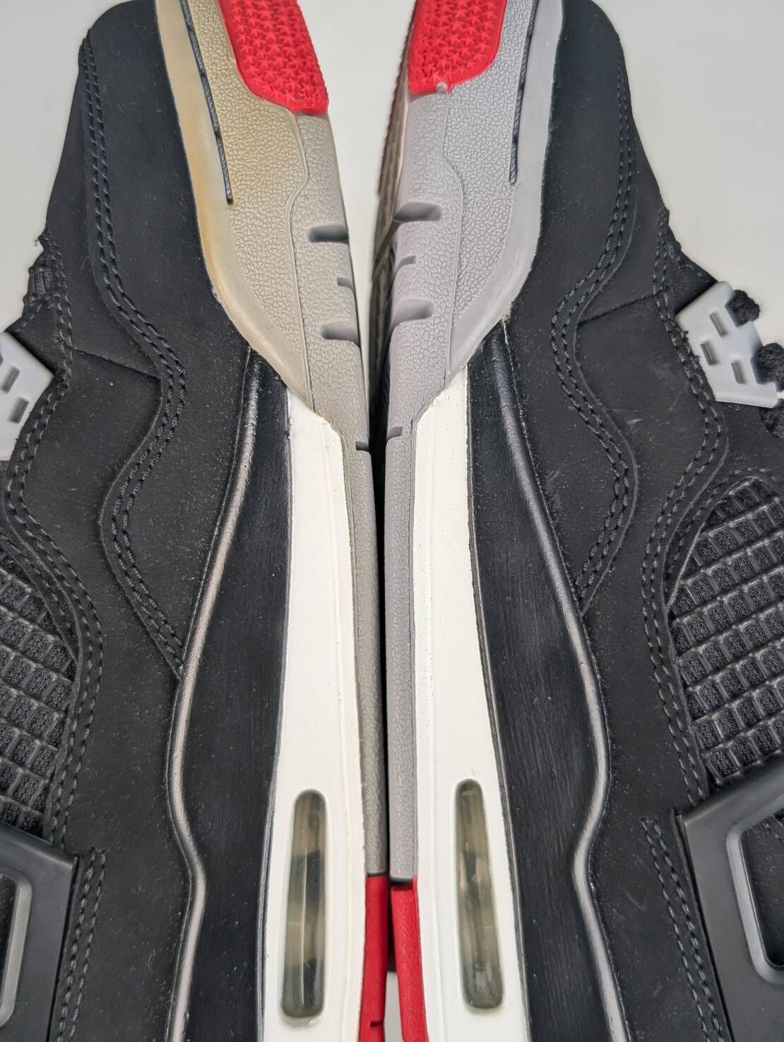 微瑕疵-左腳鞋頭中底鞋底泛黃 408452-060 4.5Y Air Jordan 4 Bred GS 黑紅 女鞋 大童鞋