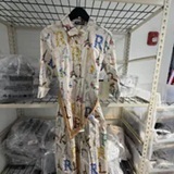 [S] KARL LAGERFELD BISQUE/PANA COTA MULTI PRINTED MIDI SHIRT DRESS WITH BELT, L6ABGC91-CZ0 (SKL1617)