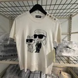 [S] KARL LAGERFELD SOFT WHITE/BLACK SHORT SLEEVE DUO SWEATER, L6TSSA78-S8W (SKL1621)
