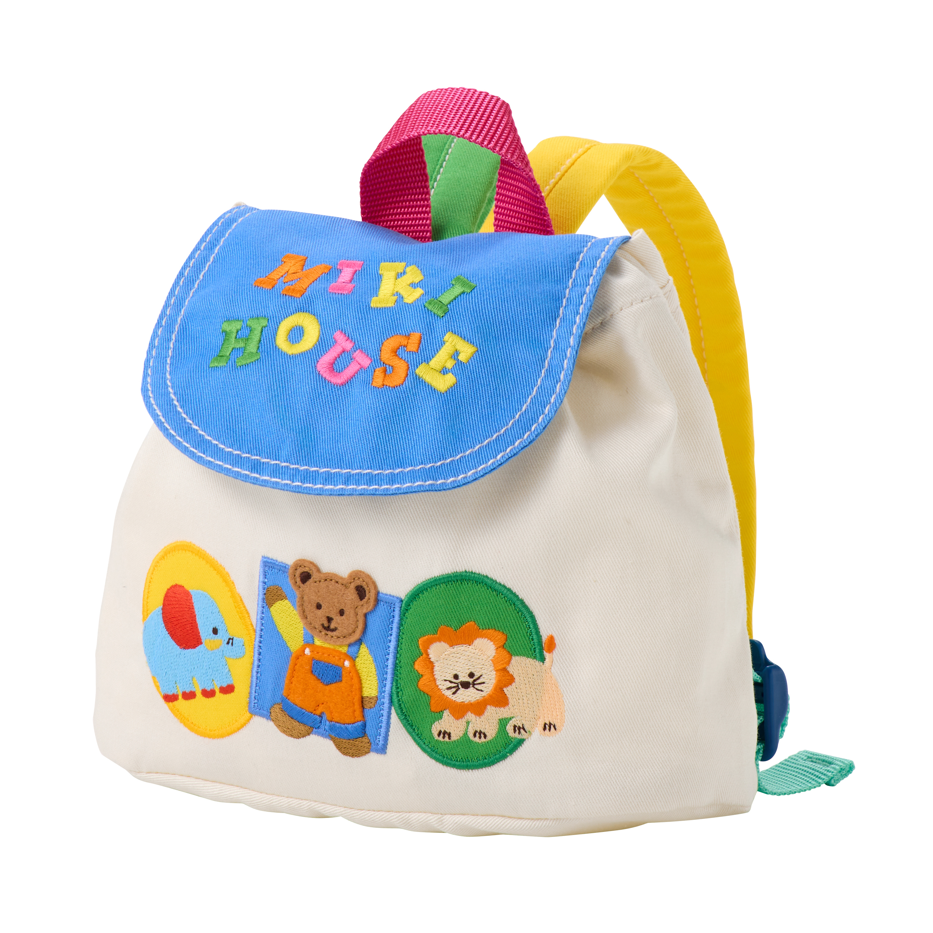 熊熊與動物們拚色雙肩包-多色