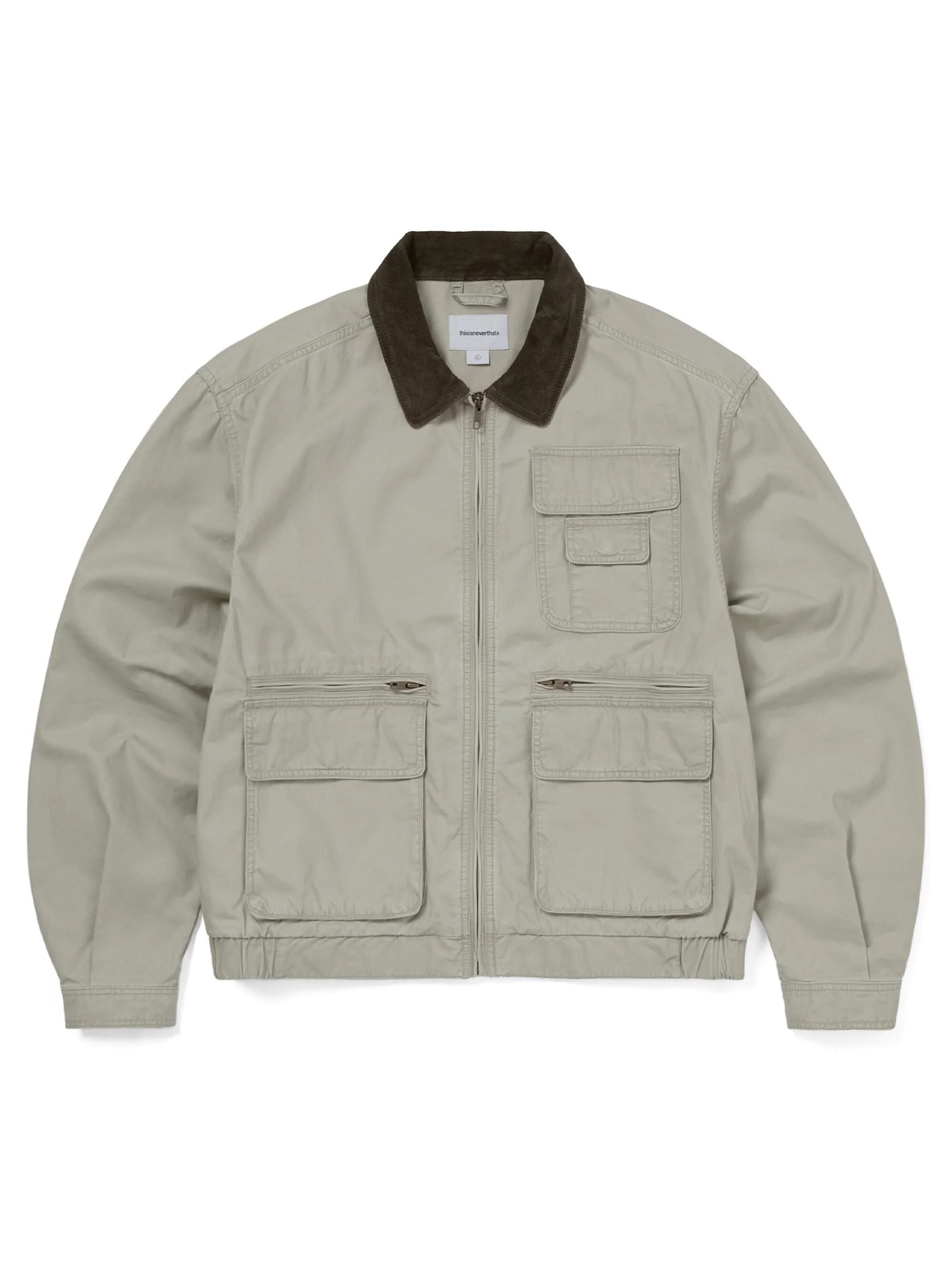 -(E14a02)- THISISNEVERTHAT UTILITY FIELD JACKET 野戰夾克 7盎司 雙拉鍊 迷彩/石灰-TN261WOWLS01