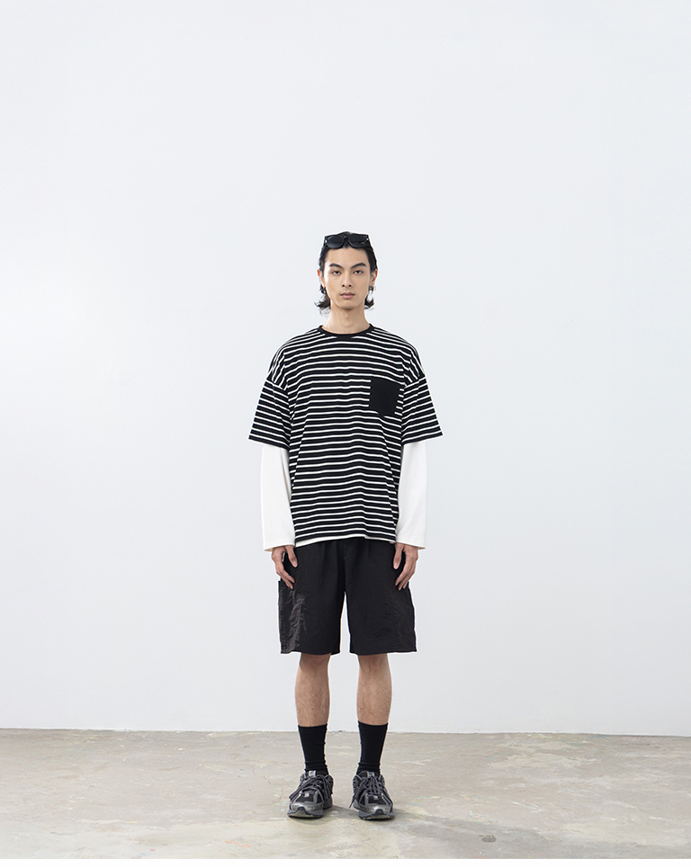 Men's Cut-Out Pocket Design Brush Shorts - Black S/M/L/XL【04130323】in stock+pre-order