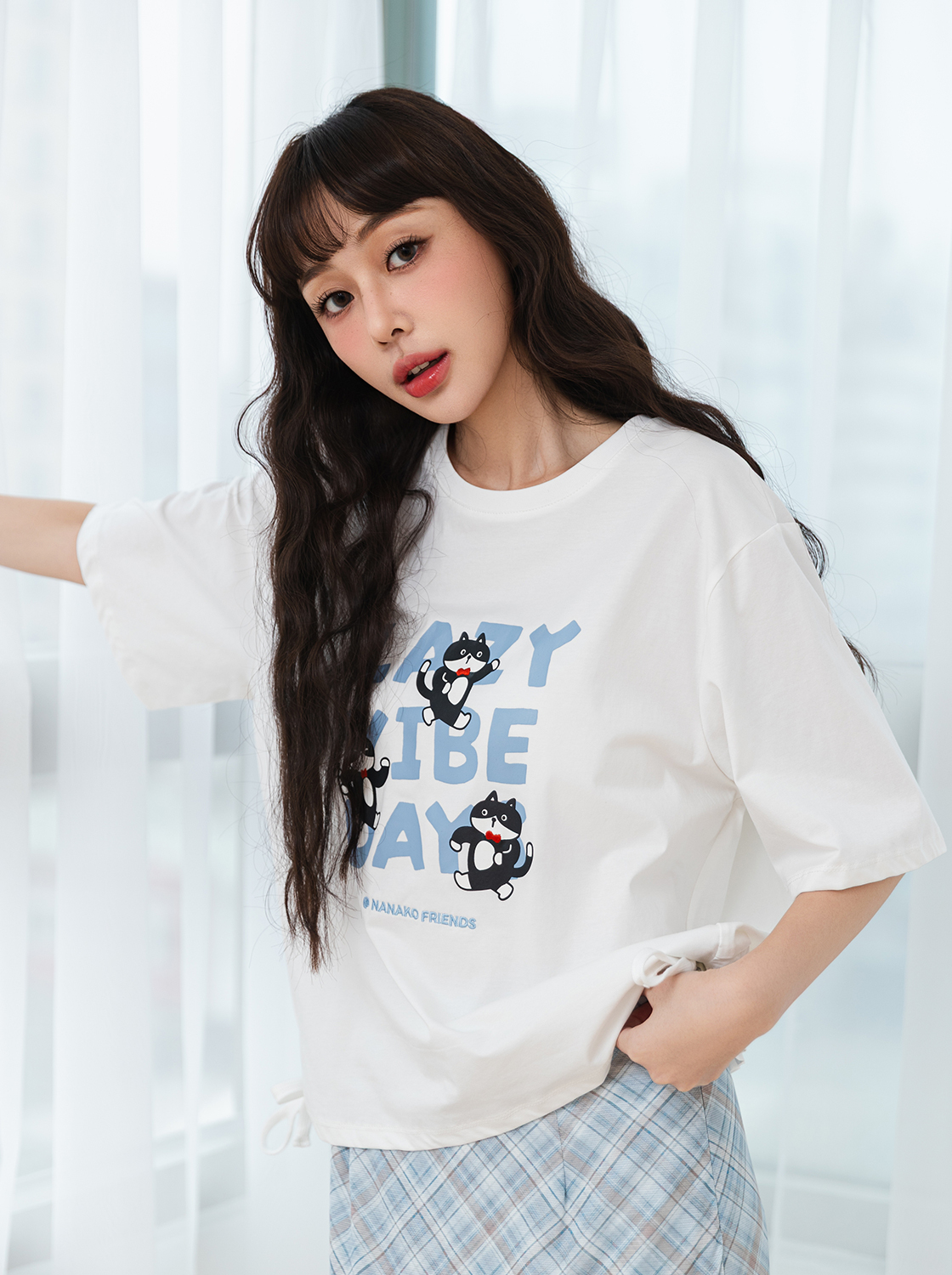 奈奈子鴨飛貓跳印花T