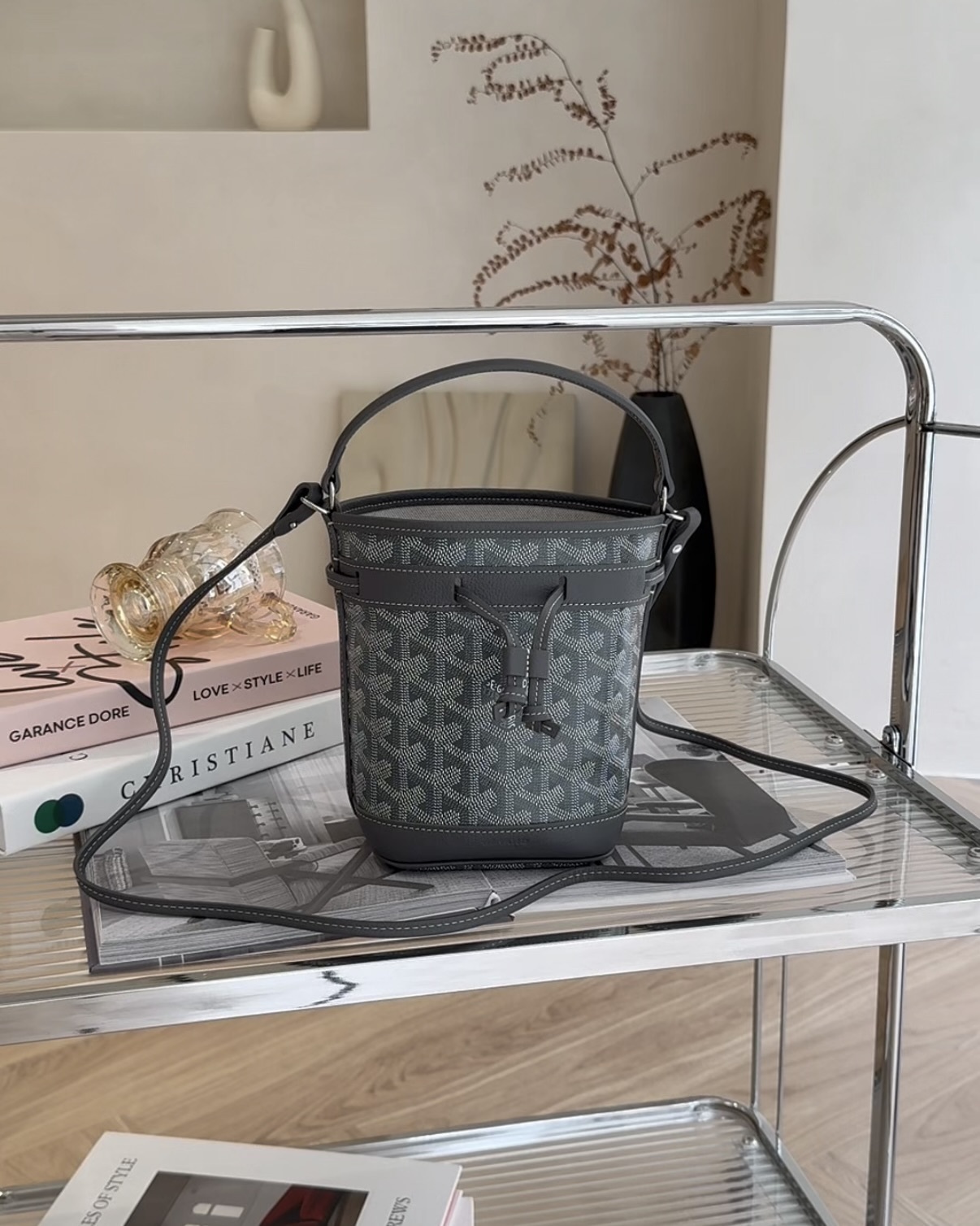 GOYARD｜PETIT FLIT 迷你水桶包 灰色