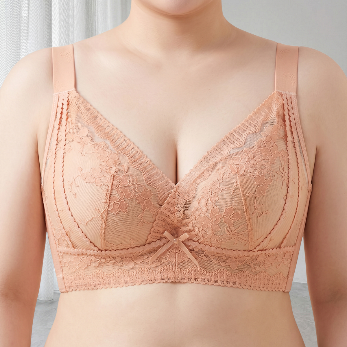 【春日花漾】輕盈高側蕾絲大罩杯內衣(單內衣)