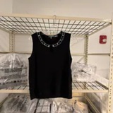 [S] KARL LAGERFELD BLACK SLEEVELESS TANK TOP, G61T6654-BLK (SKL1634)