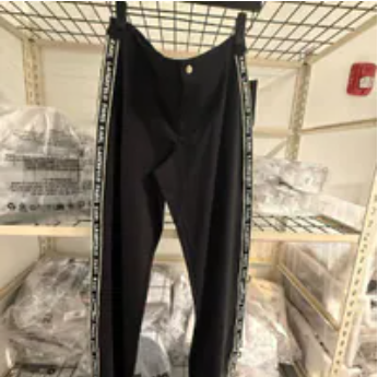 [S] KARL LAGERFELD BLACK KARL LOGO TAPE PANT, L6AK1D20-BLK (SKL1637)