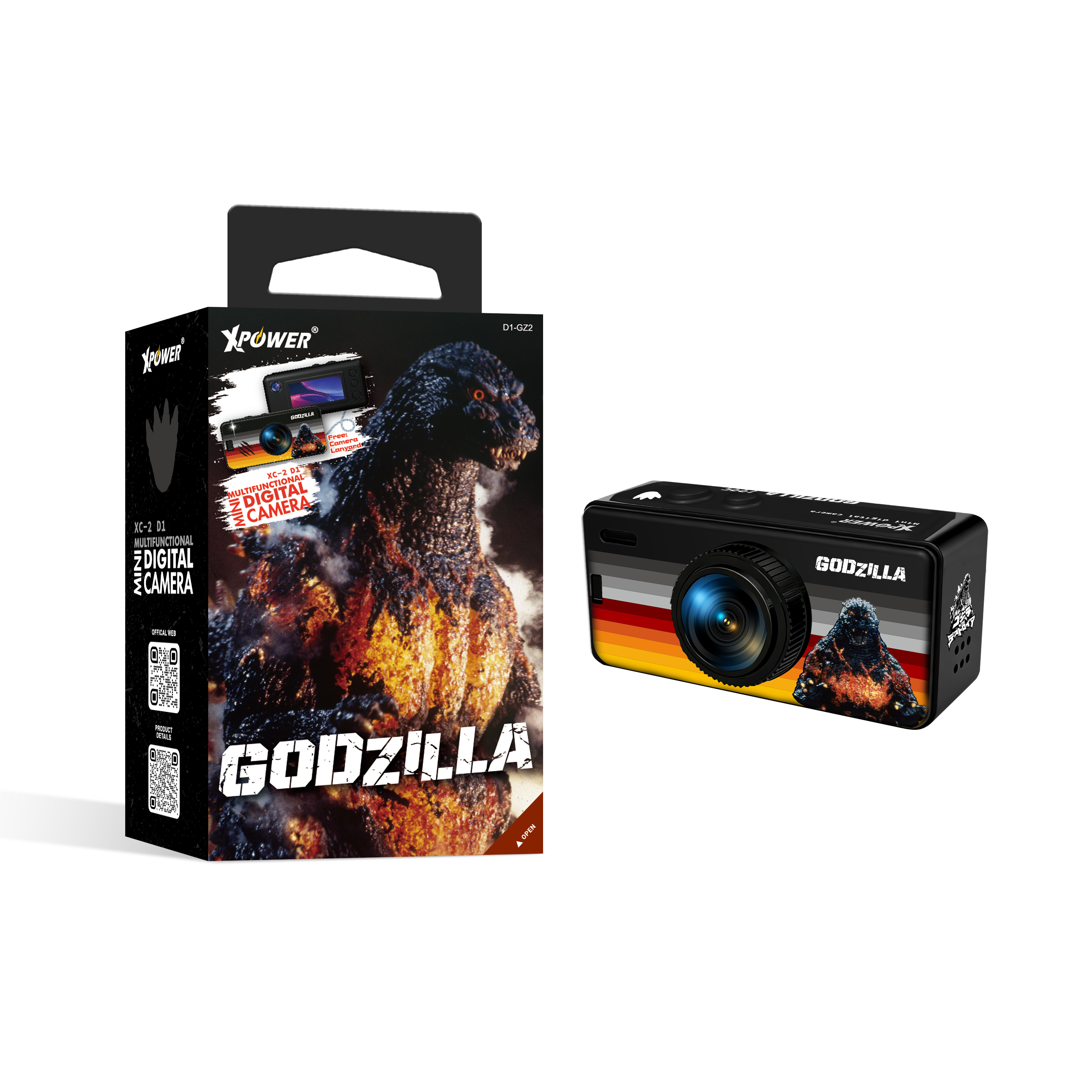 (預售產品)XPower x Godzilla XC2 迷你復古數碼相機 D1-GZ2