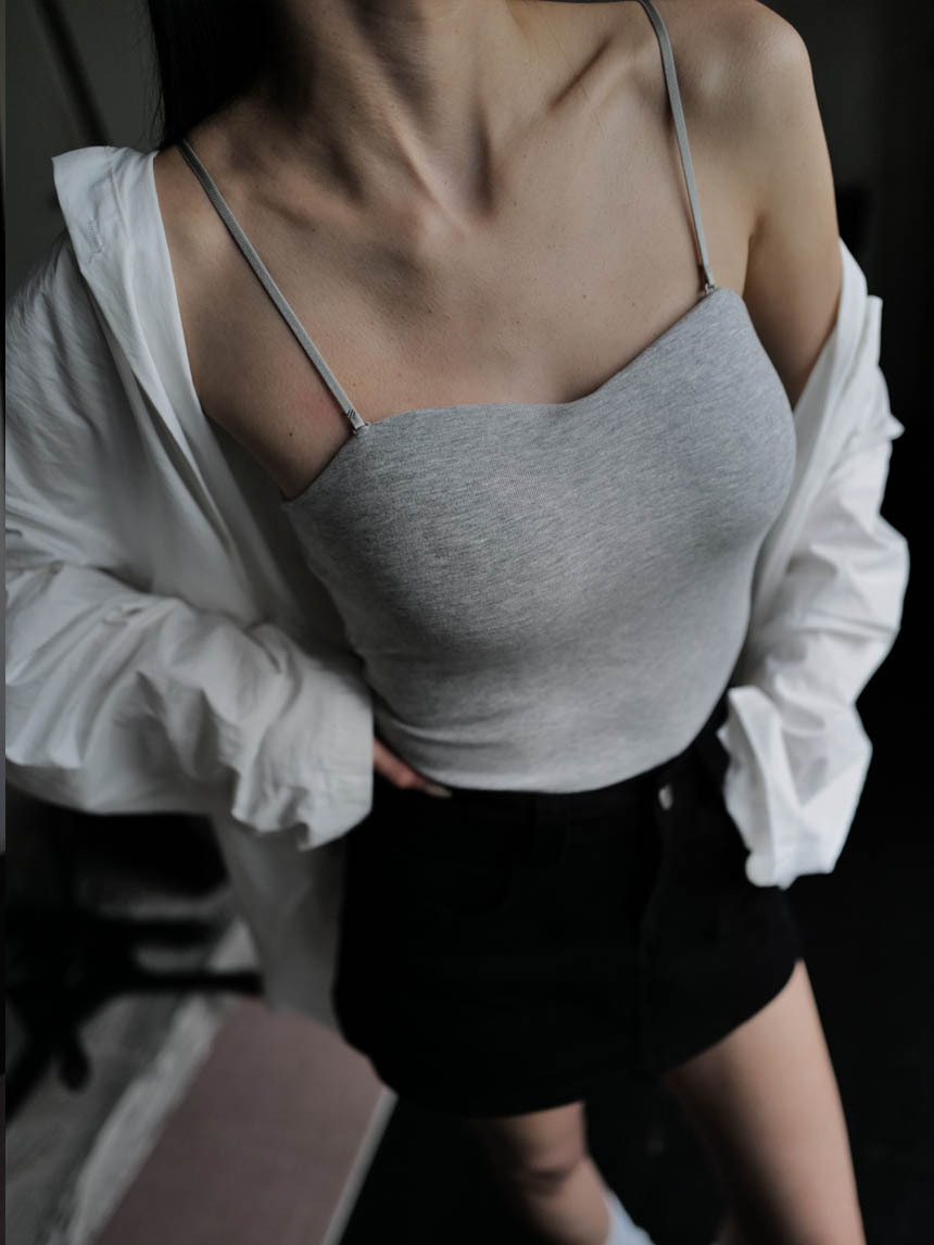 桃心領棉質背心*3色