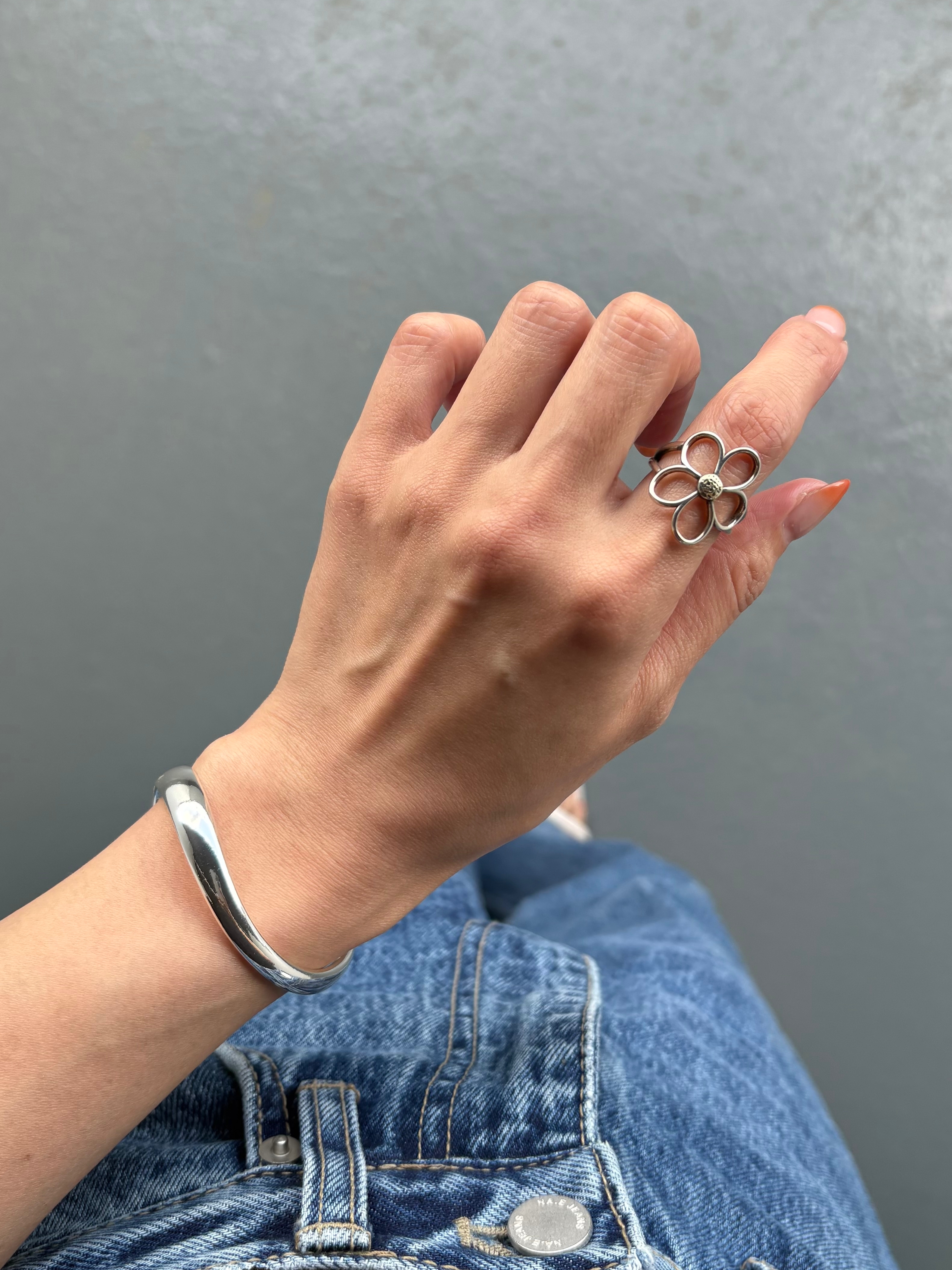silver wave bangle