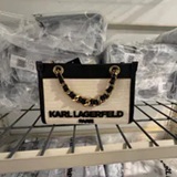 [S] KARL LAGERFELD NATURAL/BLACK L6AEH2DP-NLB SAVOIE MINI CROSSBODY CANVAS, 198913617245 (SKL1646)