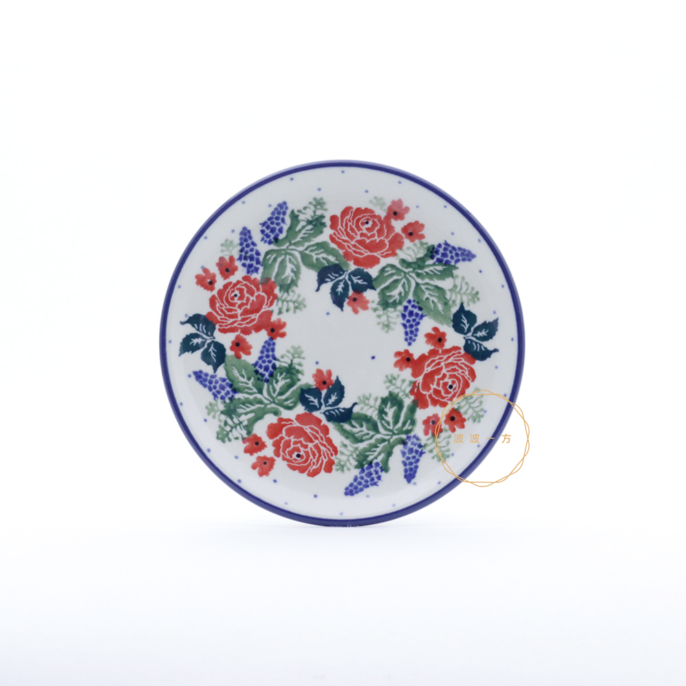 圓盤-Ø12.5cm-優雅紅玫瑰