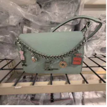 [S] KARL LAGERFELD FRESH MINT L6AEK4BP-FMT LOURDES CROSSBODY WITH FASHION CHAIN, 198913620757 (SKL1651)