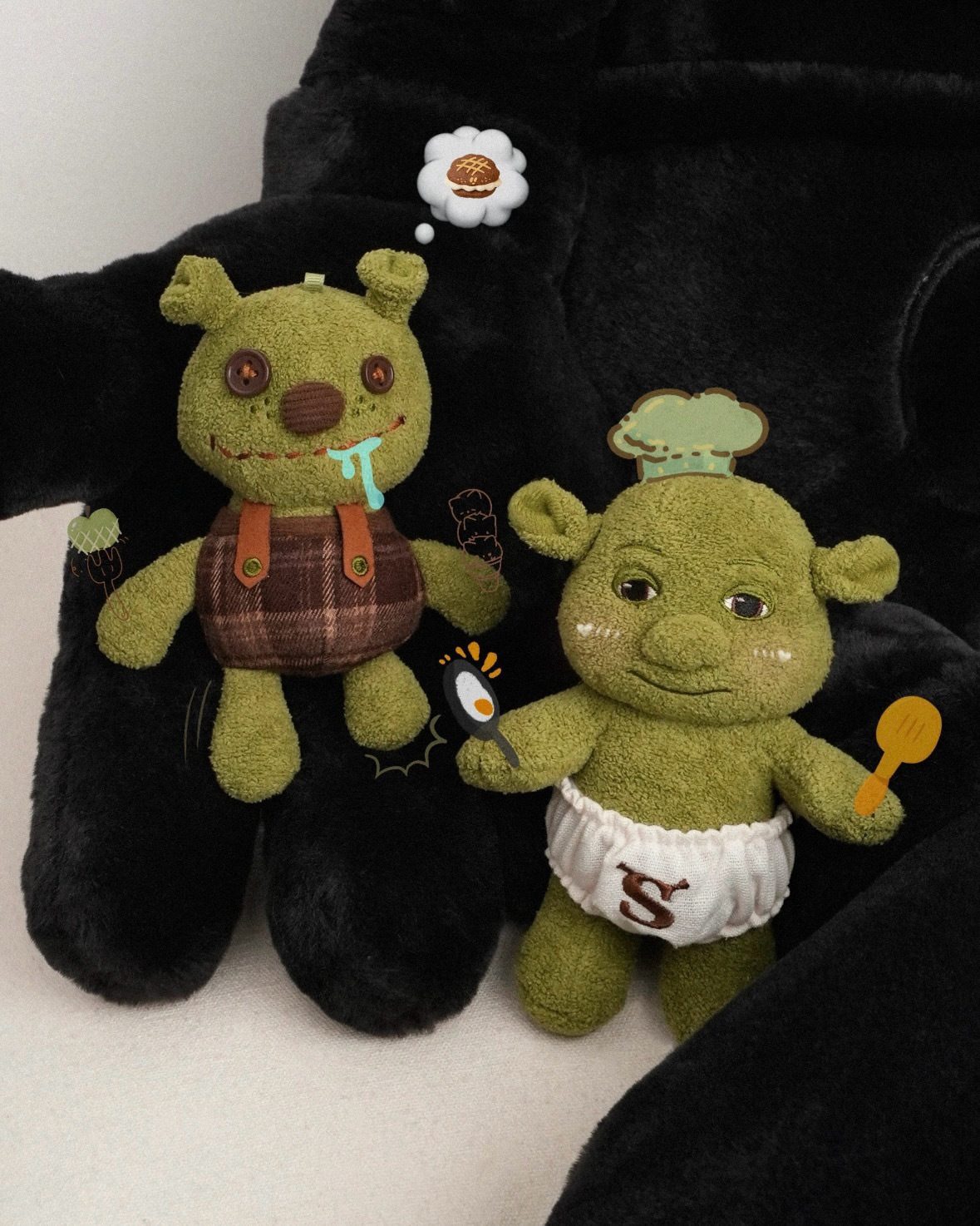 Shrek 史瑞克 寶寶 掛件 毛絨 吊飾 娃娃 三款