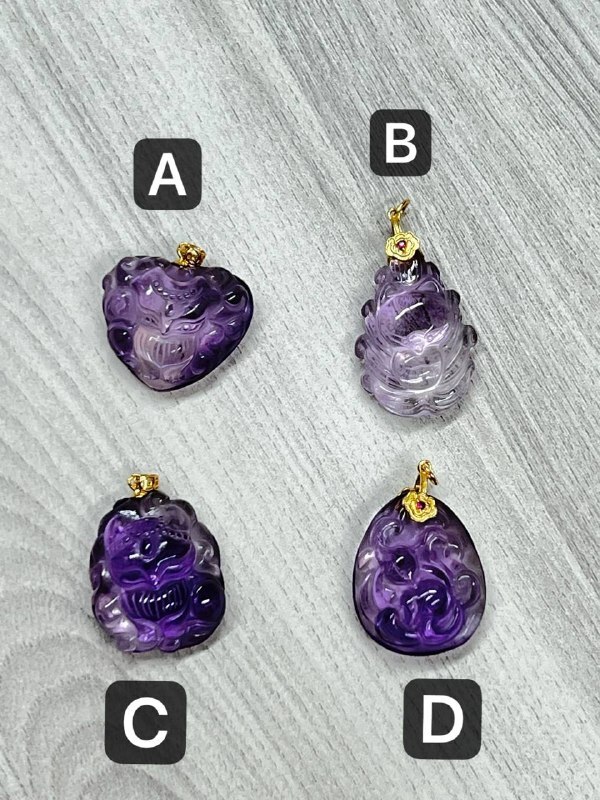 [S] GEMZ & CO MNTF Amethyst NTF pendant, C120 (C120)