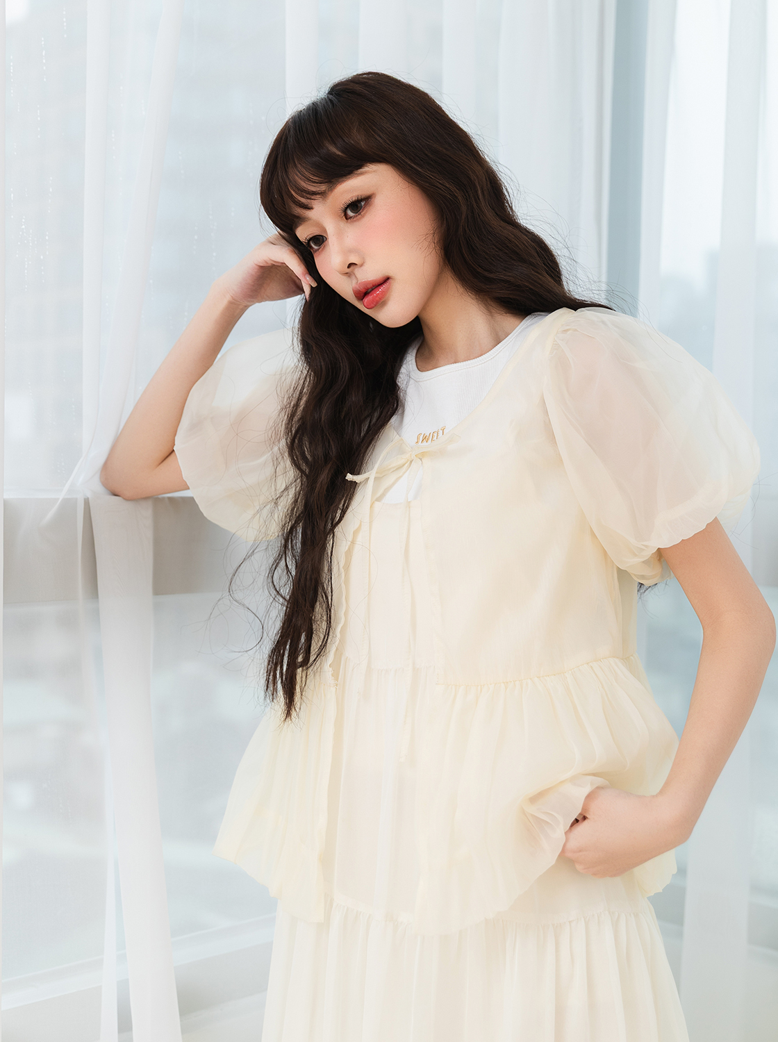 軟軟兔甜蜜日常澎澎袖2件套