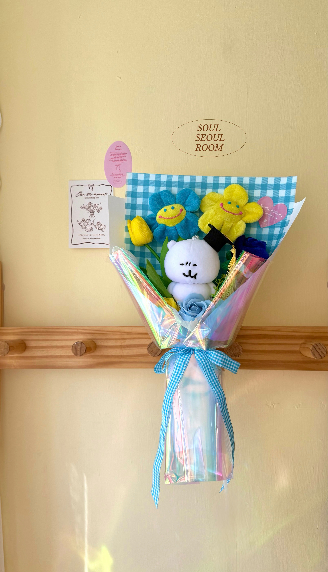韓國正版 Nagano Bear 生氣白熊畢業花束 彩虹小花設計 觀塘 Ray Centre 門市實拍