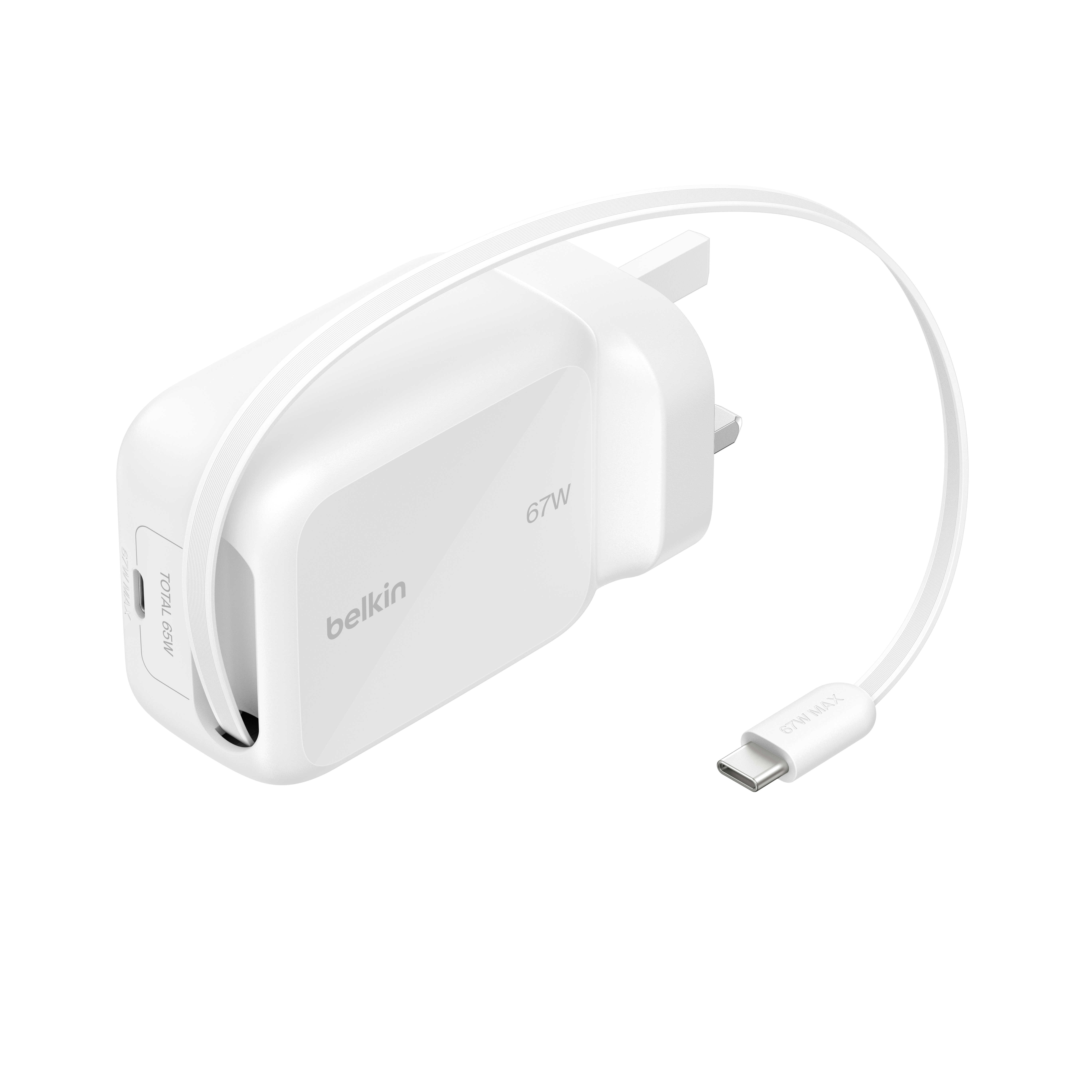 UltraCharge GaN 伸縮線充電器 67W