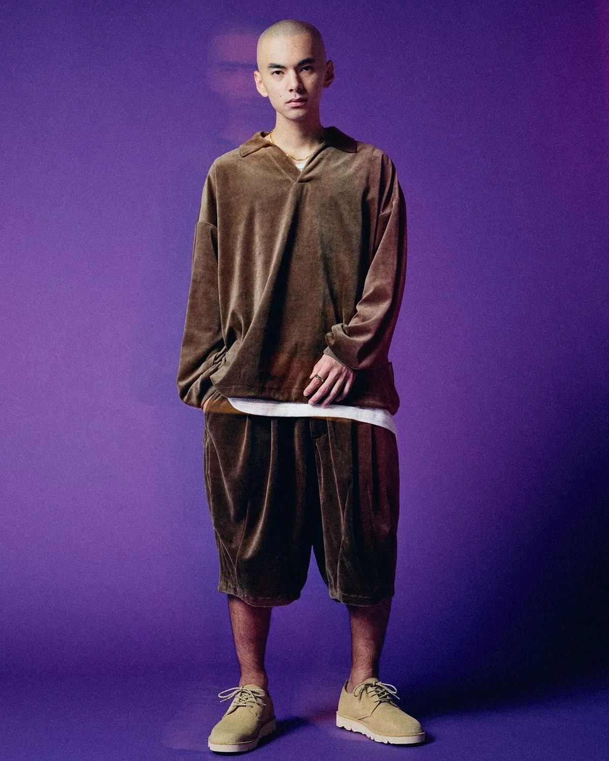 TIGHTBOOTH - SKIPPER VELOUR L/S SHIRT / 2COLORS