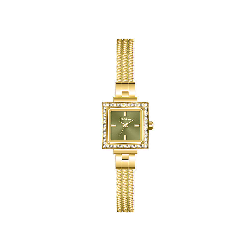 【ORSGA歐格世家】1639L  小方錶 優雅 手鍊 手錶