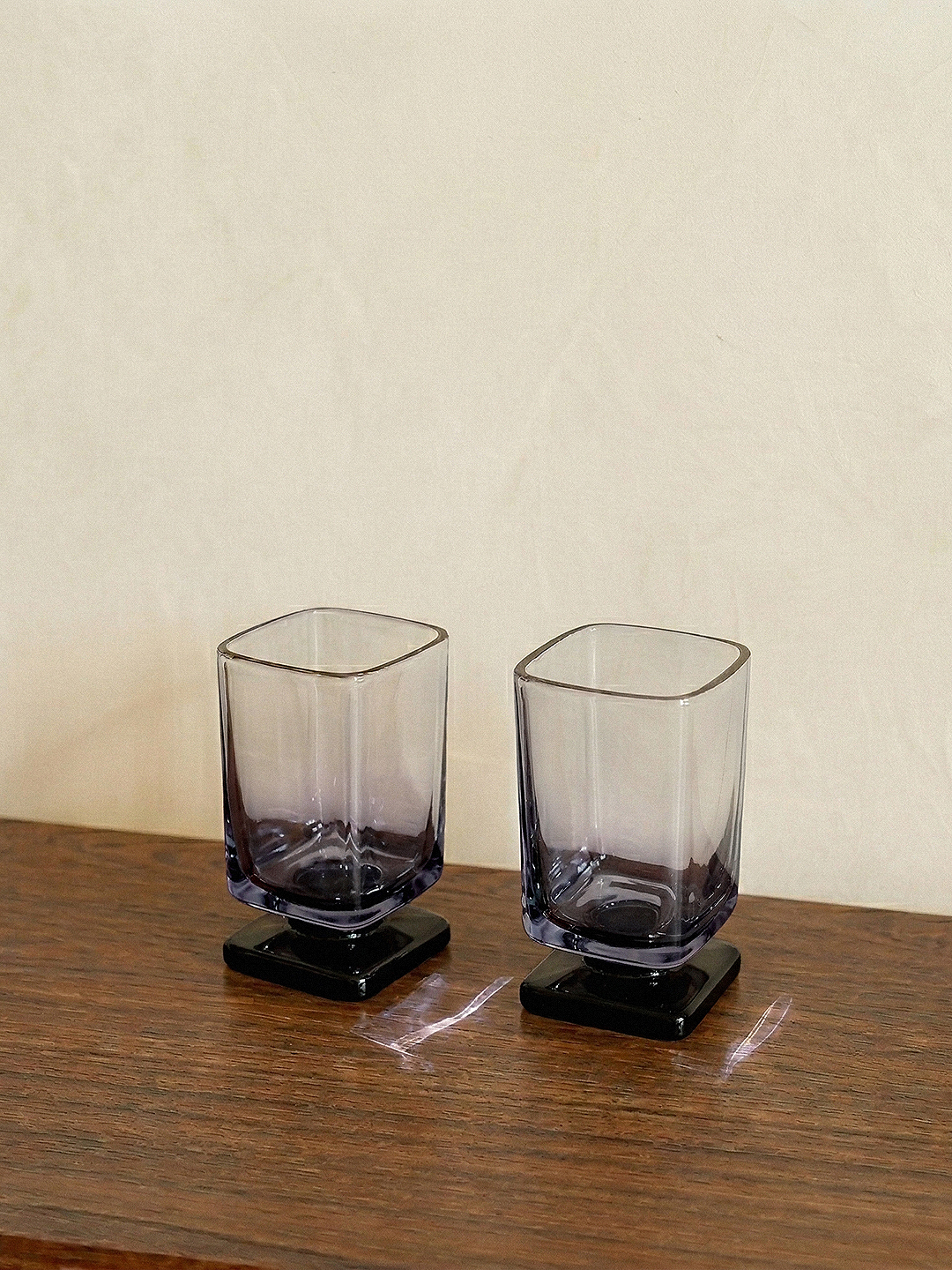 中古方形玻璃杯｜漸層色兩色可選 180ml