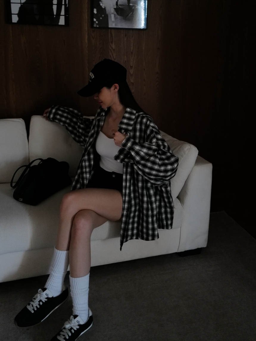 格子襯衫外套*3色