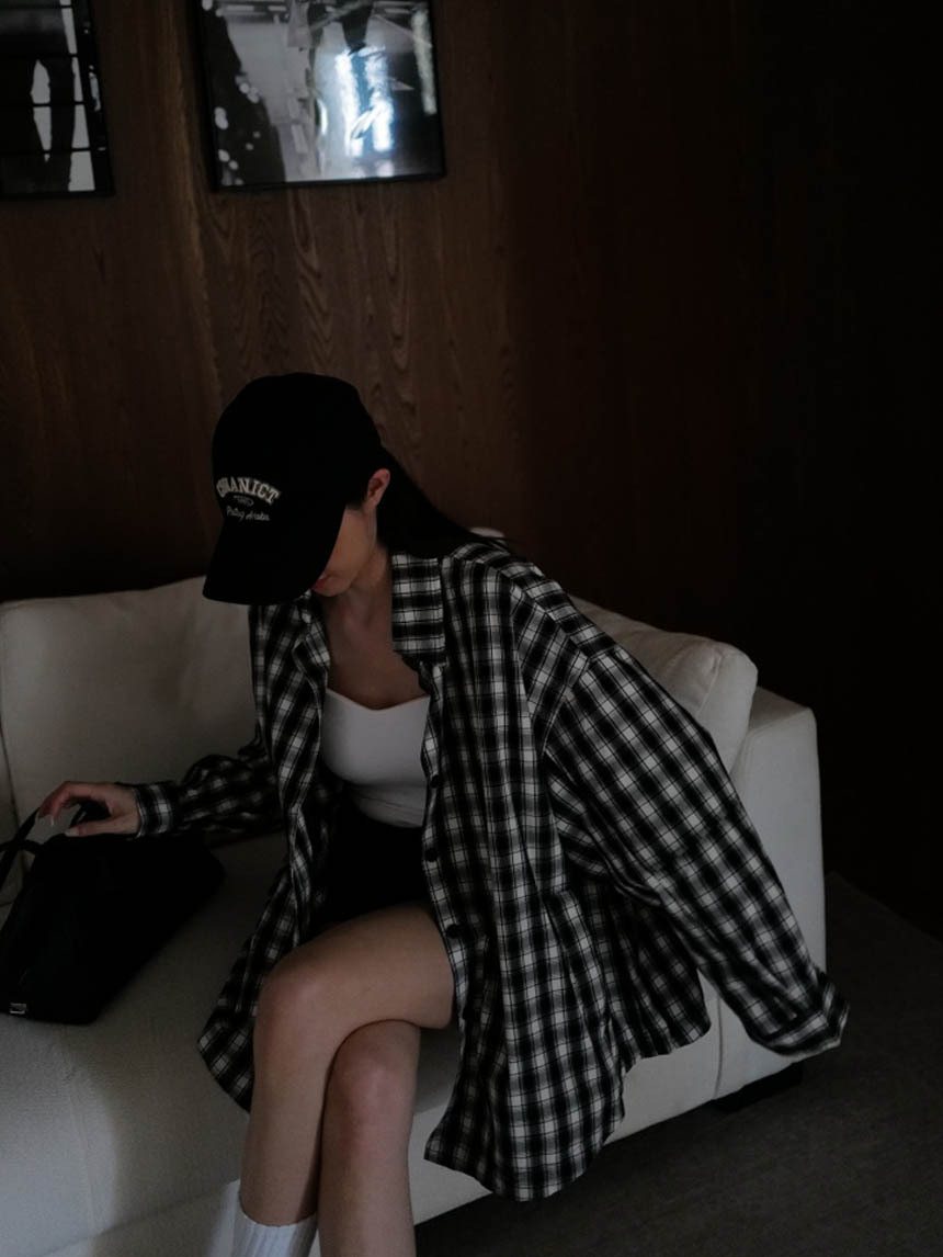 格子襯衫外套*3色