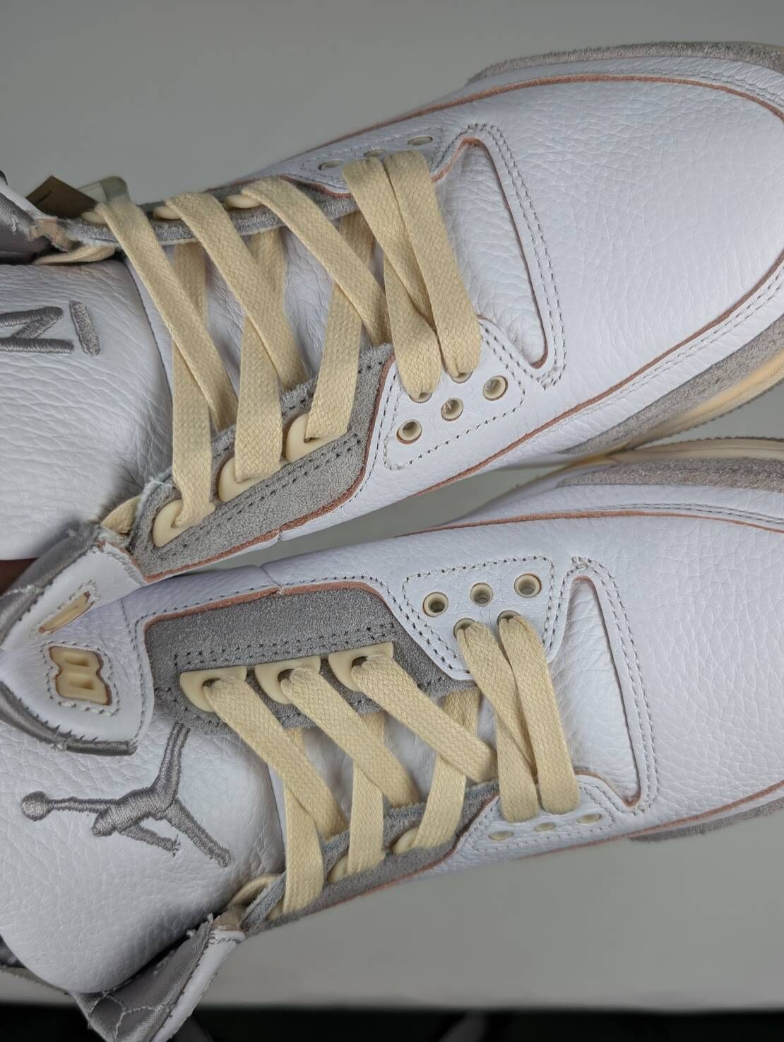 微瑕疵-左右腳中底鞋底泛黃鞋帶泛黃 DH3434-110 W9.5 A Ma Maniere x Air Jordan 3 Retro “Raised by Women” 聯名款