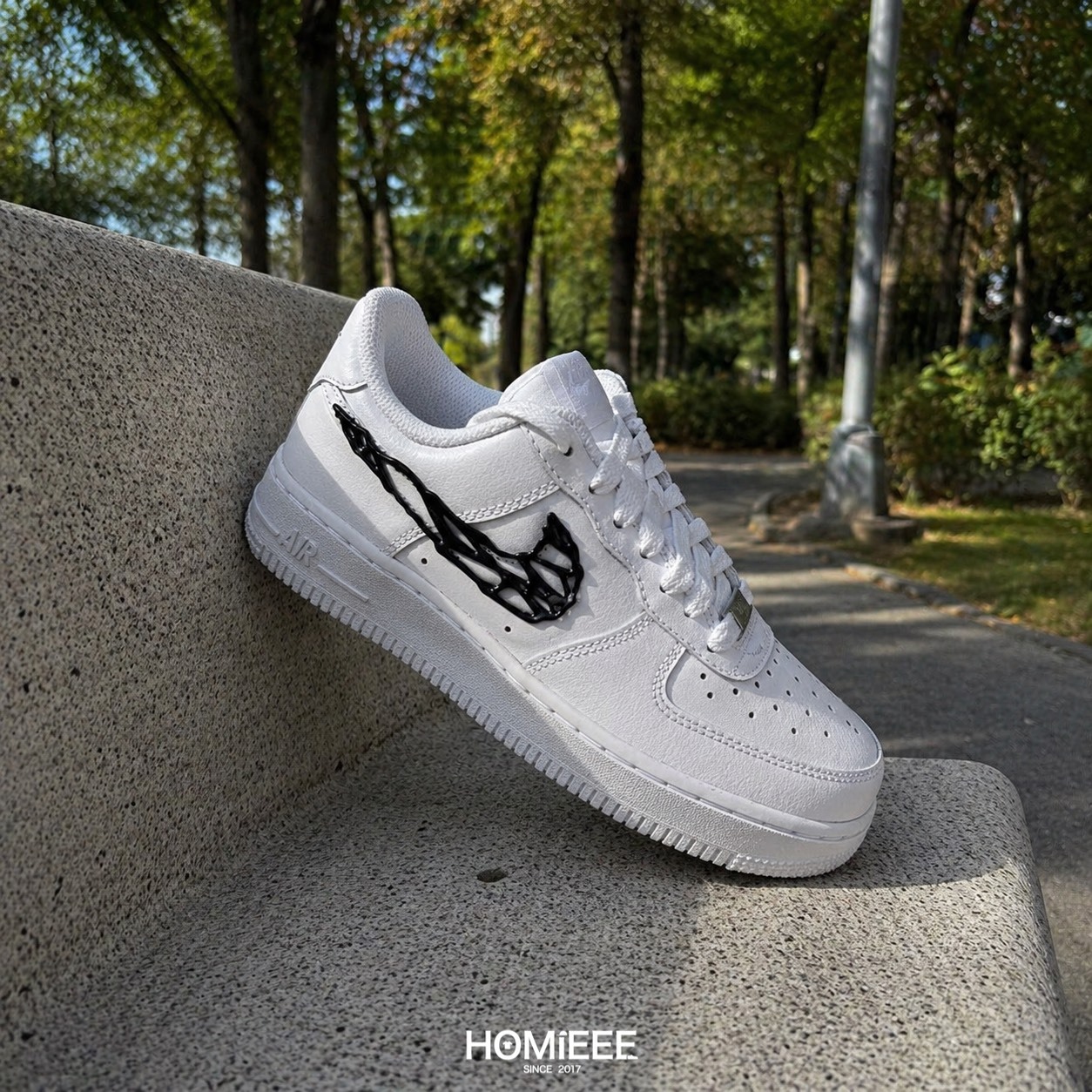 Nike Air Force 1 Liquid 金屬 液態銀 黑勾 女鞋 [IF1686-101]