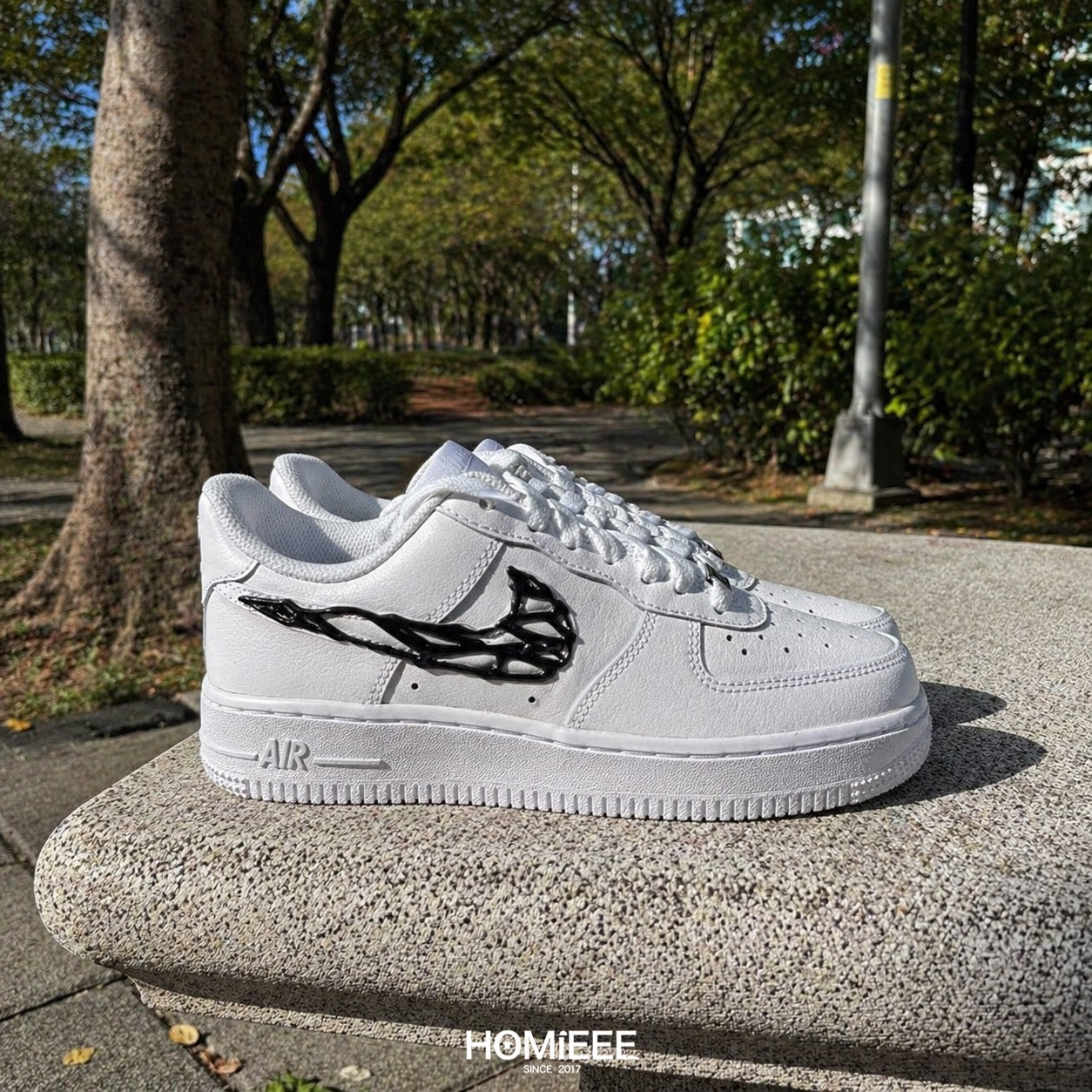 Nike Air Force 1 Liquid 金屬 液態銀 黑勾 女鞋 [IF1686-101]