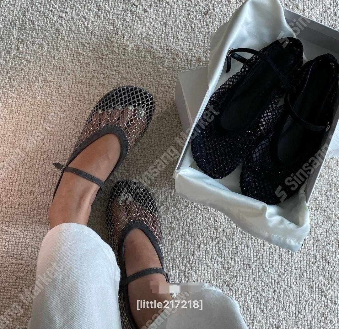 SH6133 漁網娃娃鞋 *足碼*