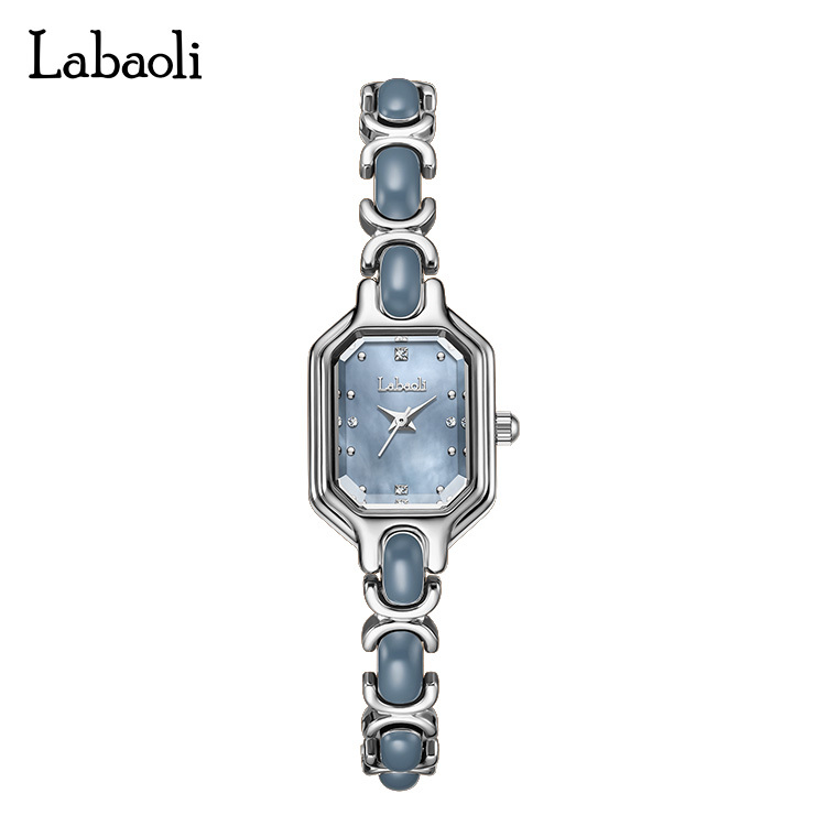 【Labaoli 娜寶麗】LA648L 典雅方型  撞色 手環 手錶
