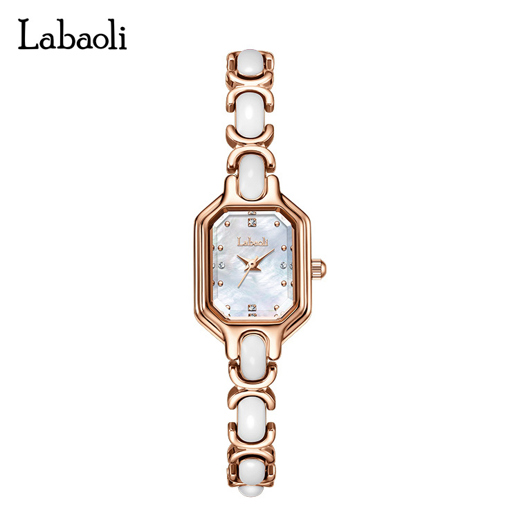【Labaoli 娜寶麗】LA648L 典雅方型  撞色 手環 手錶