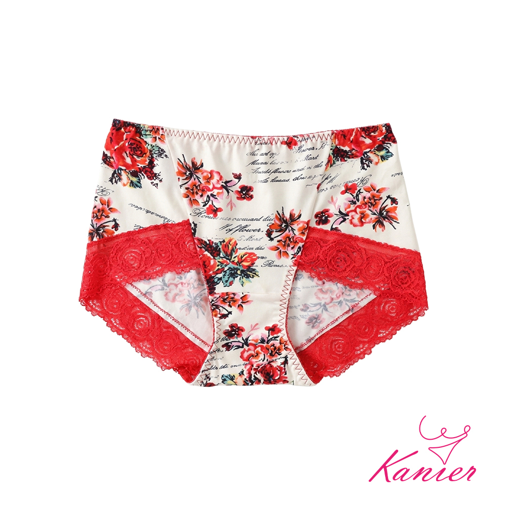 【Kanier卡妮兒】歐式浪漫 蠶絲抑菌 蕾絲拼接 中低腰內褲【 9003 -M / L / XL / 2XL / 3XL 】