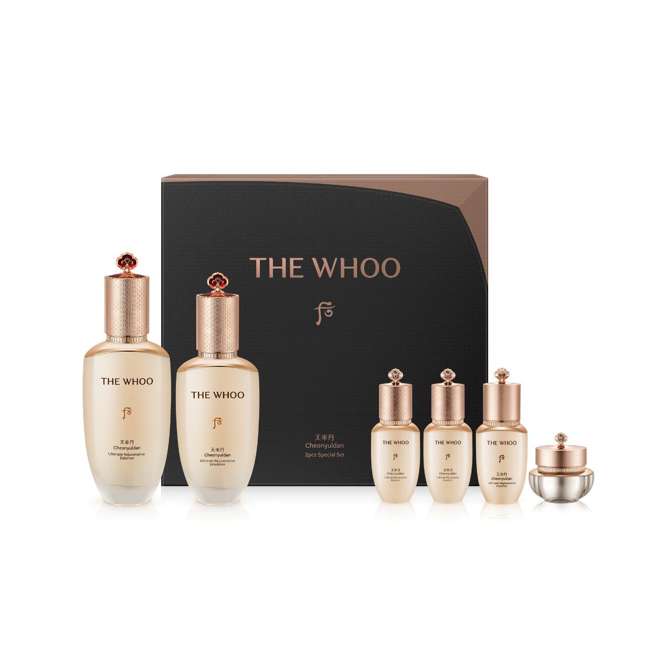 未使用 THE WHOO 后 天率丹（チョンユルダン）スペシャルセット 韓国購入 THE WHOO 天率丹和率極致再生水乳套裝